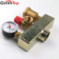 GutenTop High Quality Floor heating brass Safety valve Three piece set boiler safety component